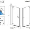 Душевая дверь 80 см (Двери - левые, стекло - прозрачное) RADAWAY Torrenta DWJ 31910-01-01N - превью 2