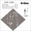 Умывальник Kraus GV-682-12mm + Смеситель для ванной комнаты Kraus Arlo 1.2 KVF-1200BG - превью 5