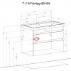 Тумба подвесная Аква Родос Винтаж 80 см бетон АР000040264 с умывальником Frame - превью 2
