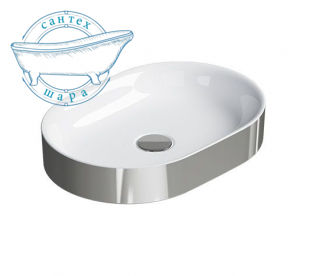 Раковина для ванной Catalano Horizon 50х35 см белый/серебро 150AHZBA