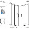 Душевая дверь 110 см RADAWAY Idea DWJ 387015-01-01R - превью 2