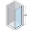 Стенка боковая душевая Novellini Kali F 100 см (профиль хром, прозрачное стекло) KALIF98-1B - превью 2