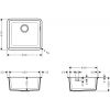 Мойка для кухни под столешницу Hansgrohe S51 S510-U450 SilicaTec серый бетон 43431380 - превью 2