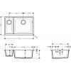 Мийка для кухні під стільницю Hansgrohe S51 S510-U635 SilicaTec сірий бетон 43433380 - превью 2