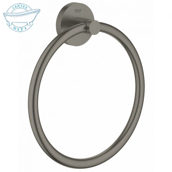 Полотенцедержатель кольцо Grohe Essentials матовый графит 40365AL1 - фото 1