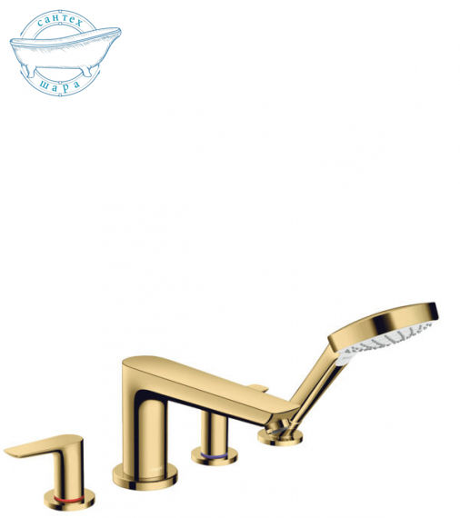 Змішувач двохважеля на борт ванни Hansgrohe Talis E (колір - поліроване золото) 71748990 - фото 1