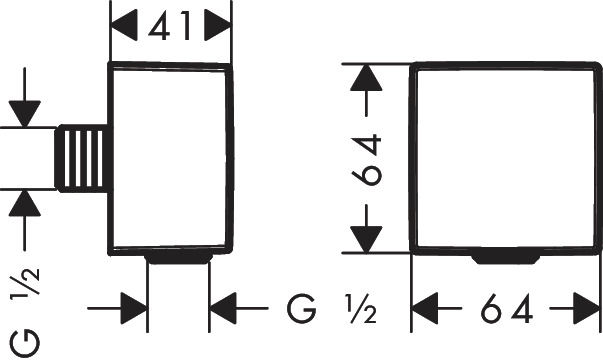 Шланговое подсоединение Hansgrohe FixFit (цвет - черный) 26455340 - фото 2