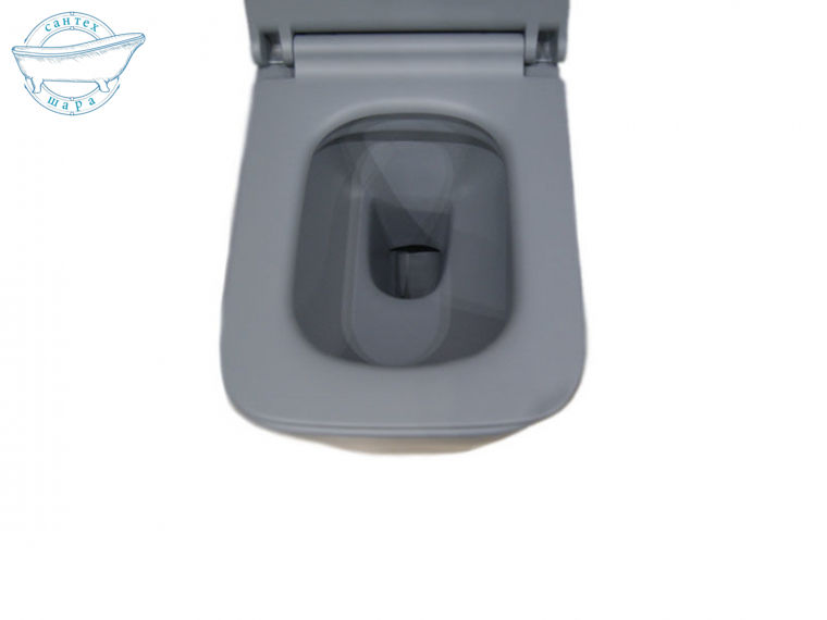 Унитаз подвесной Newarc Aqua серый матовый 9423GR-M с сиденьям Soft Close - фото 3