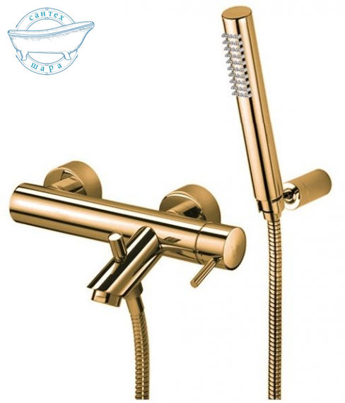 Змішувач для ванни Paffoni Light золото LIG023HG з ручним душем - фото 1