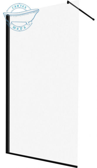 Душевая перегородка Deante Abelia 120 см (Профиль - черный, стекло - прозрачное) KTA N31P - фото 1