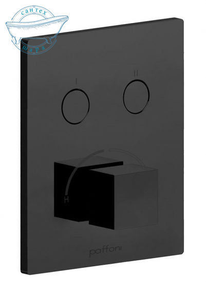 Смеситель скрытого монтажа Paffoni Compact Box (На 2 потребителя) черный матовый CPM518NO - фото 1