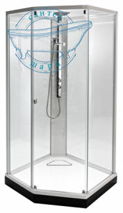 IDO Showerama 8-5 49851-29-010 переднее стекло с узором Dandelion ll , заднее стекло узорчатое