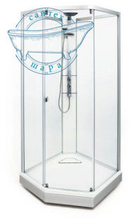 Душевая кабина 100x100 IDO Showerama 10-5 Comfort (Профиль - серебряный, стекло - прозрачное/матовое) 558.486.00.1